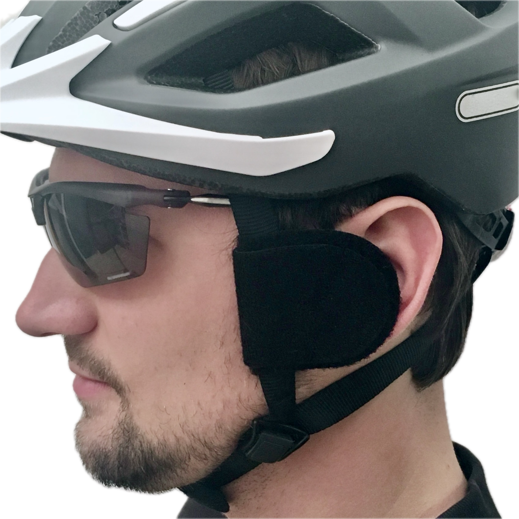 bike helmet wind deflector Wind-Blox Focus Pads, Ear Warmer, Helmet Blocker for Audible Riding, Full Coverage Muffs for Biking and Cycling shell fabric earSHIELD Classic